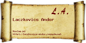Laczkovics Andor névjegykártya