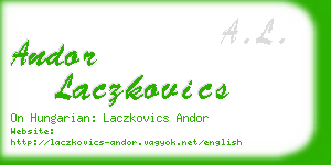 andor laczkovics business card
